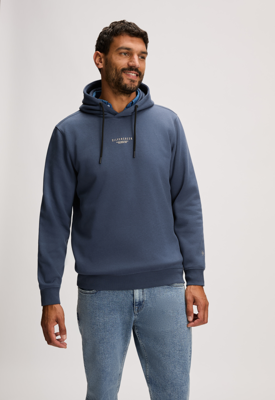 Silvercreek Logo Sweater Hoodie Blue | Silvercreek.nl