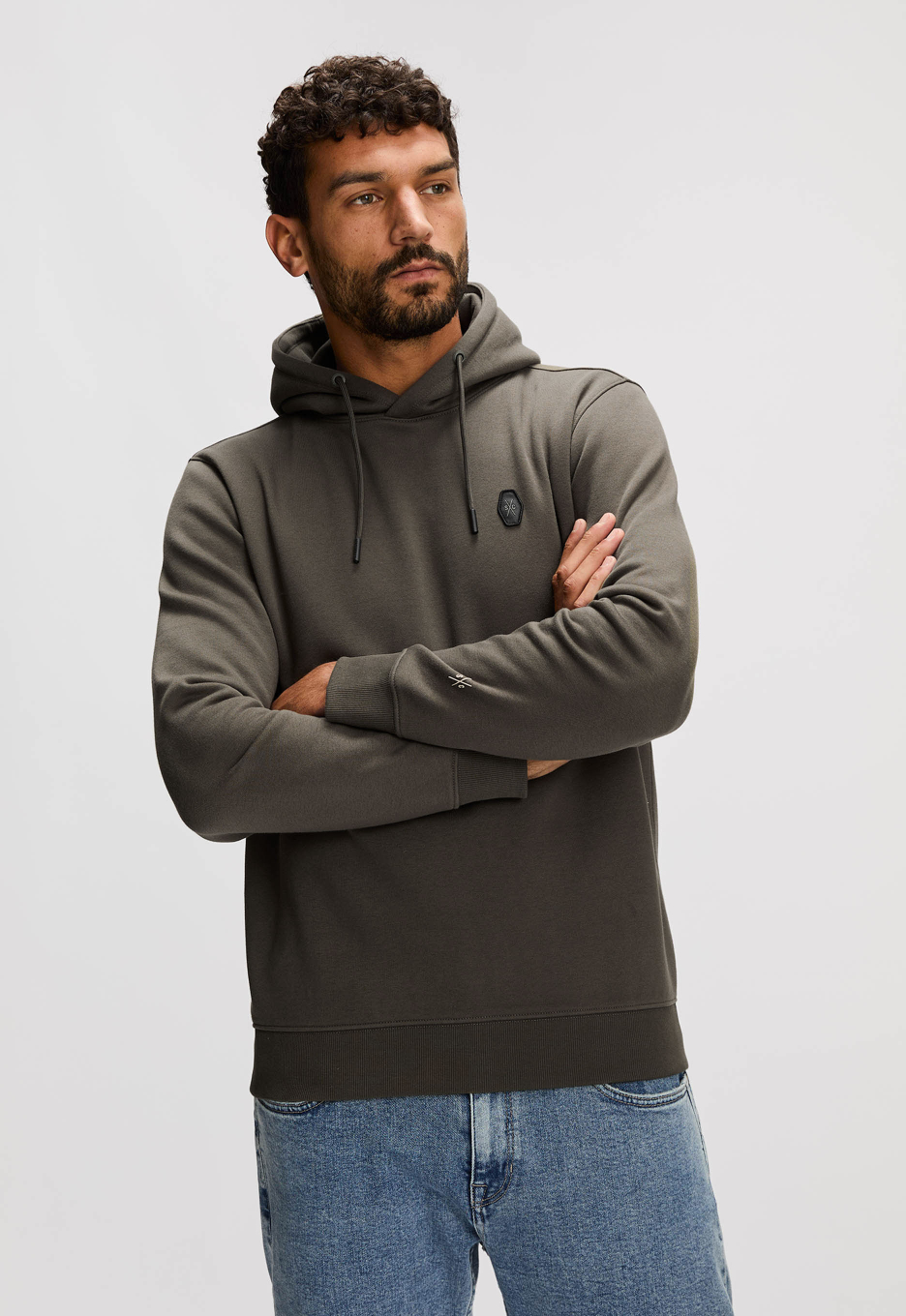 トップス Creek Logo Hoodie Silvercreek Logo Sweater Hoodie Green Grey | Silvercreek.nl
