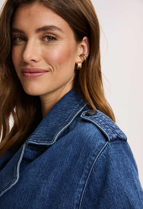 Denim Trench Jacket