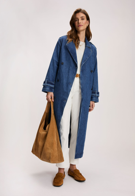 Denim Trench Jacket