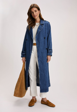 Denim Trench Jacket
