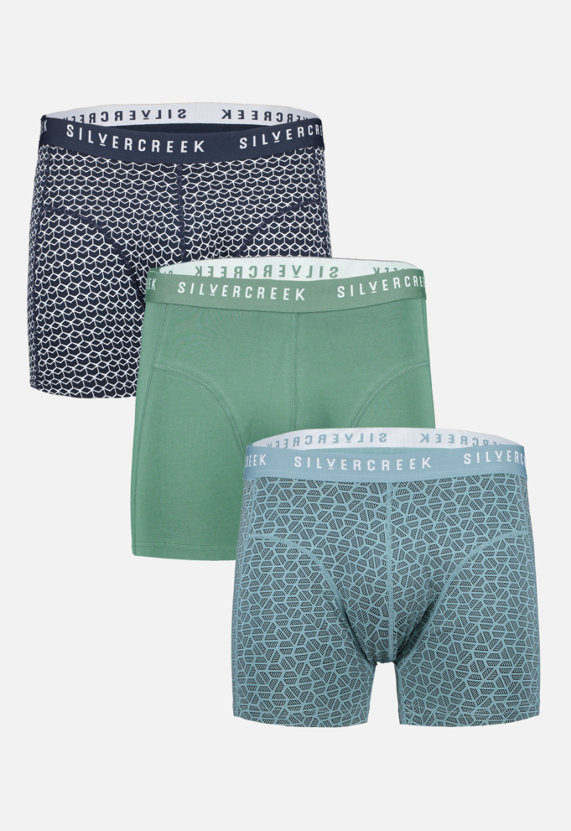 Silvercreek 3 Pack Boxershorts Green Light Silvercreek